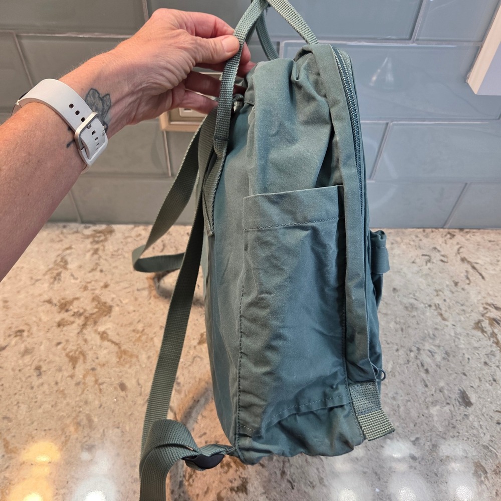 Fjallraven Kanken Classic Backpack Slate Blue Sage Green Everyday Bag Functional - Picture 15 of 16